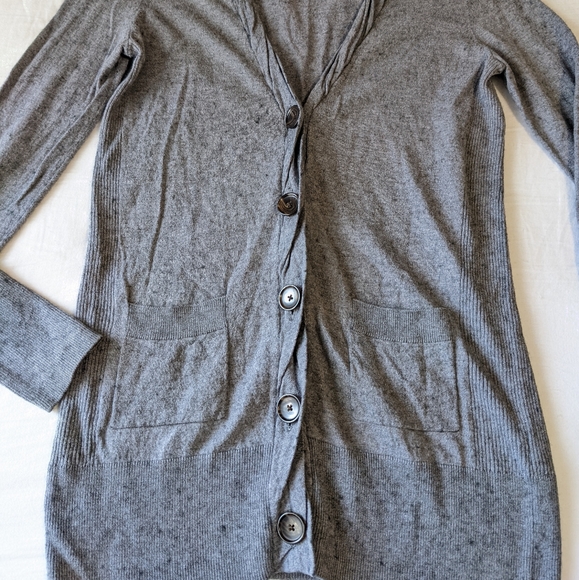 Banana Republic Wool Blend V Neck Button Down Cardigan Pockets Small - Picture 8 of 11